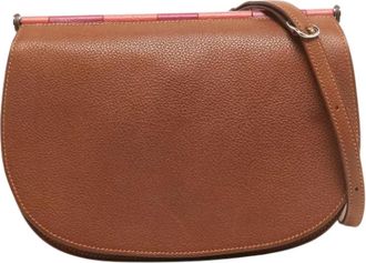 Herm&egrave;s Tweedehands leren schoudertassen - Dames - Vintage Schoudertas - Bruin - ONE Size - Vintage