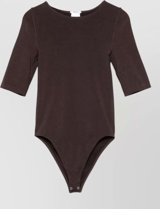 Wolford cotton blend elbow-length bodysuit
