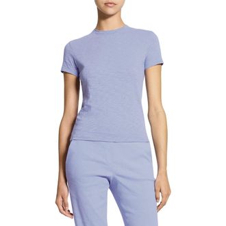 Theory 2 Nebulous Organic Cotton Tiny Tee in Lavender Glow at Nordstrom, Size Petite