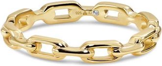 Devata Cable Link Ring in Gold Plated Sterling Silver, 3mm in Yellow Gold at Nordstrom, Size 7