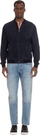 Salvatore Santoro Baseball Suede Bomber Jacket