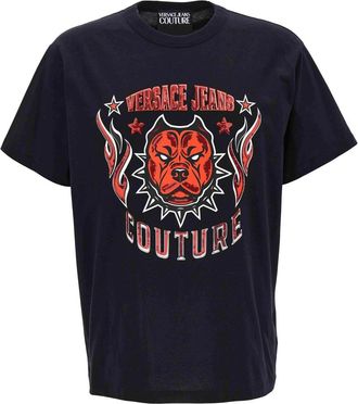 Versace Jeans Couture T-shirts en Polos - Heren - T-shirts - Zwart - XS - Tops