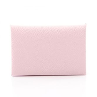 Herm&egrave;s Pink Rose Eglantine Epsom Leather Coin Purse/Coin Case (Pre-Owned)
