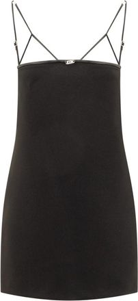 Dsquared2 Icon Trim Jurk - Dames - Korte kleedjes - Zwart - M - Leer - Kleedjes