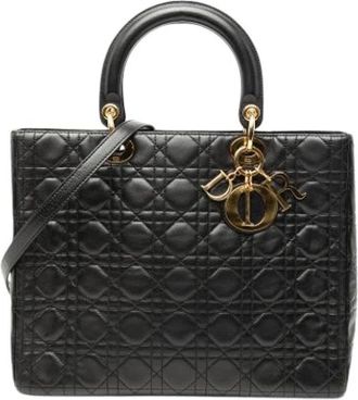 Dior Pre-owned Lady Dior Handtas - Dames - Vintage Handtas - Zwart - ONE Size - Leer - Vintage