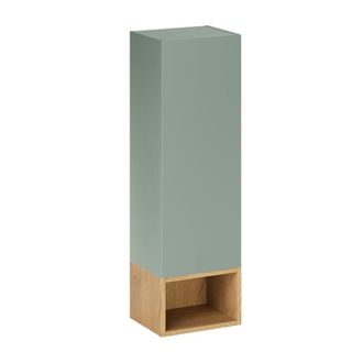Petits Meubles Armario de pared 1 hueco mate paneles laminados verde