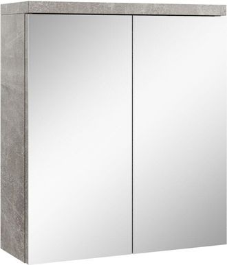Badplaats Badplaats - Armadietto a specchio Toledo 60 x 60cm Grigio Cemento - specchio armadietto