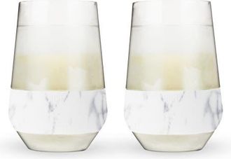 Host Wine FREEZE XL Cooling Cup Set of 2 in Marble at Nordstrom