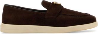 Prada Dark Brown Brixxen Loafers
