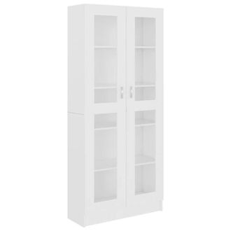 Berkfield Home Vitrine Cabinet White 82.5x30.5x185.5 cm Engineered Wood