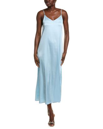 POINT Point Satin Slip Dress