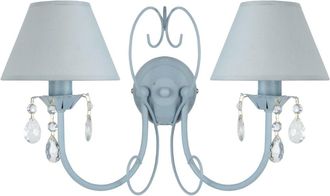 Tosel Lámpara de pared redondo metal gris d25xp25xh9 cm