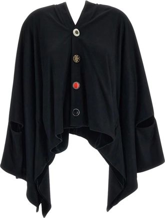 Junya Watanabe Cape in Lana Lavorata a Maglia - - Knitwear - Donna - Nero - S
