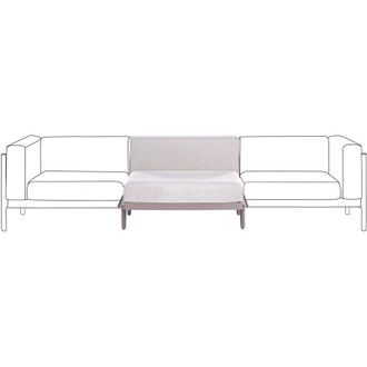 Beliani Sofa Extension Module Garden Sofa Taupe Synthetic Frame Armless Design Outdoor with Cushions Modern Style FERRETTI
