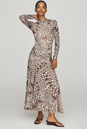 Bardot Lea Printed Mesh Maxi Dress