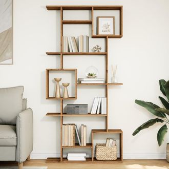 Berkfield Home Book Cabinet Artisian Oak 92x29x188 cm Engineered Wood in Brown | Size: 92 x 29 x 188 cm