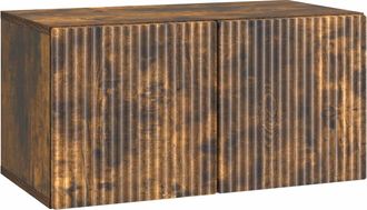 vidaXL Mueble Para Tv De Pared 59,5 X 31 X 30 Cm Roble Ahumado Vidaxl
