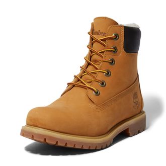Timberland 6 in Premium Waterproof, Unisex Kids Classic Boots, Yellow (Wheat Nubuck), UK (32.5 EU)