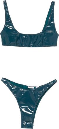 Os&eacute;ree Latex Sportieve Tweedelige Set - Dames - Bikinis - Blauw - L - Tweed - Badmode