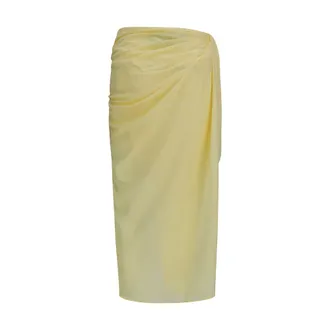 Jacquemus Womens Bicolor Polyester Midi Skirt