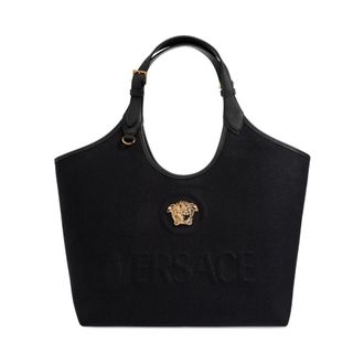 Versace Tassen, Dames, Zwart, ONE Size, Katoen, Bag Versace