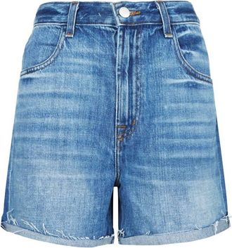 J Brand Womens Joan High Rise Short In Blue