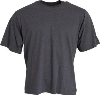 Dolce & Gabbana T-shirt met korte mouwen en ronde hals - Heren - T-shirts - Grijs - 2XL - Katoen - Tops