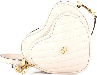Gucci Interlocking G Heart Diagonal Quilted Leather Mini shoulder bag - Beige