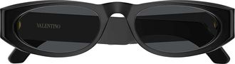 Valentino Sunglasses Vg0007 S 001 Black/Dark Gray Women