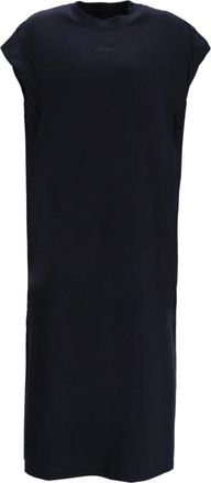 BOSS crew-neck midi dress - women - Modal/Cotton - S - Black