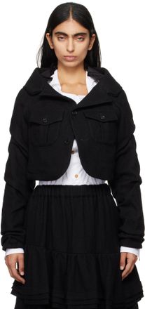 ブルゾン Balenciaga Cropped Jacket With Hood In Black Balenciaga Cropped jacket with hood in black | TheDoubleF