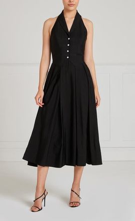 Temperley London Elodie Halter Dress in Black at Nordstrom, Size 12