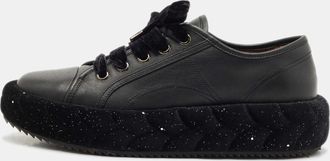 Marco De Vincenzo Black Leather Low Top Sneakers
