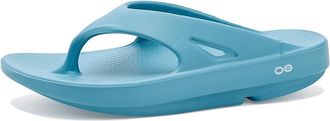 Oofos Ooriginal Thong Walking Shoes Ocean Blue : Mens 10 - Womens 12 Medium, Rubber