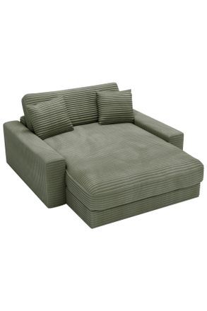 CARRYHOME Xxl-Sessel, Olivgr&uuml;n, Textil, F&uuml;llung: Schaumstoff, Silikon,Schaumstoff, Silikon, 160x87x190 cm, Wohnzimmer, Sessel, XXL-Sessel