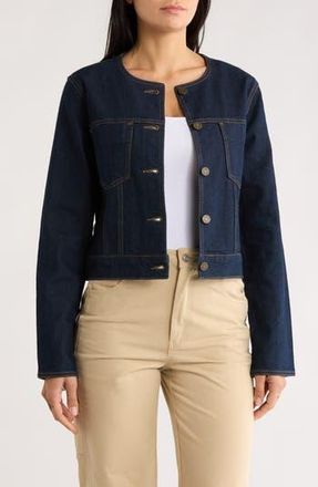 Habitual Collarless Denim Jacket in Sea at Nordstrom Rack, Size X-Large