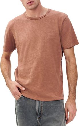 Rag & Bone Classic Flame Slub Cotton T-Shirt in Rust at Nordstrom, Size X-Large