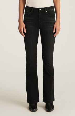 Mavi Sydney Mid Rise Flare Jeans in Dark Smoke Feather Blue at Nordstrom, Size 24 30
