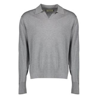 Officine G&eacute;n&eacute;rale Polo Shirts, male, Gray, Size: M Simone Polo