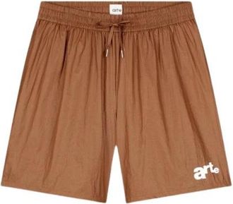 Arte Big Logo Shorts - Heren - Korte Broeken - Bruin - XL - Nylon - Korte Broeken