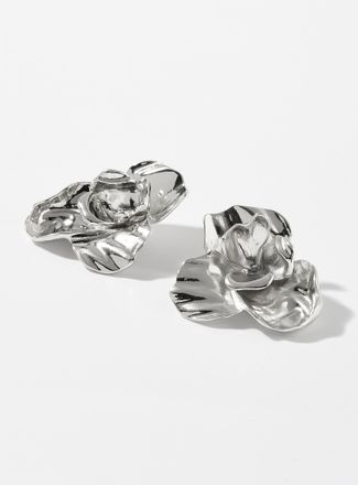 Simons Womens 3D flower XL earrings