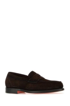 Santoni Mcqu18143pd5srvr T50 Darkbrown Mocassini Loafers