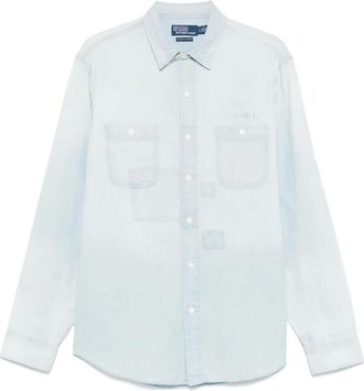 Ralph Lauren Overhemden, Heren, Blauw, M, Denim, Denim overhemden