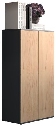 ebuy24 Vcm Caja De Cajones De Madera Sideboard Con Puertas Giratorias Dimensiones Aprox. Al. 108 X An. 60 X P. 32 Cm - Dalosa 3 (antracita / Roble Miel)
