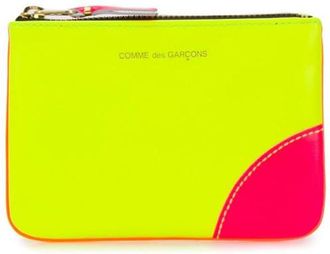 Comme Des Garçons Neon Green Logo Wallet