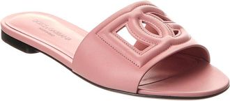 Dolce & Gabbana Dg Logo Leather Sandal