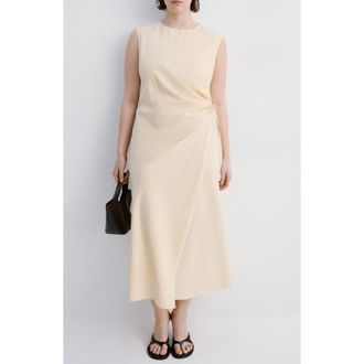 Mango Wrap Midi Dress in Vanilla at Nordstrom, Size 10