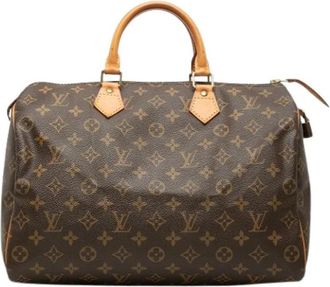 Louis Vuitton Pre-owned Speedy 35 - Dames - Vintage Handtas - Bruin - ONE Size - Leer - Vintage