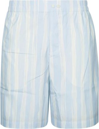 Jacquemus Le Short Calecon - Heren - Korte Broeken - Blauw - L - Katoen - Korte Broeken