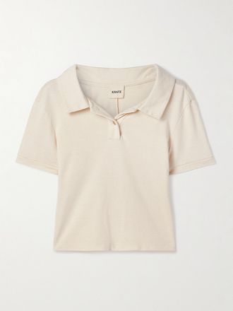 Khaite Polo In Jersey Jasna - Crema